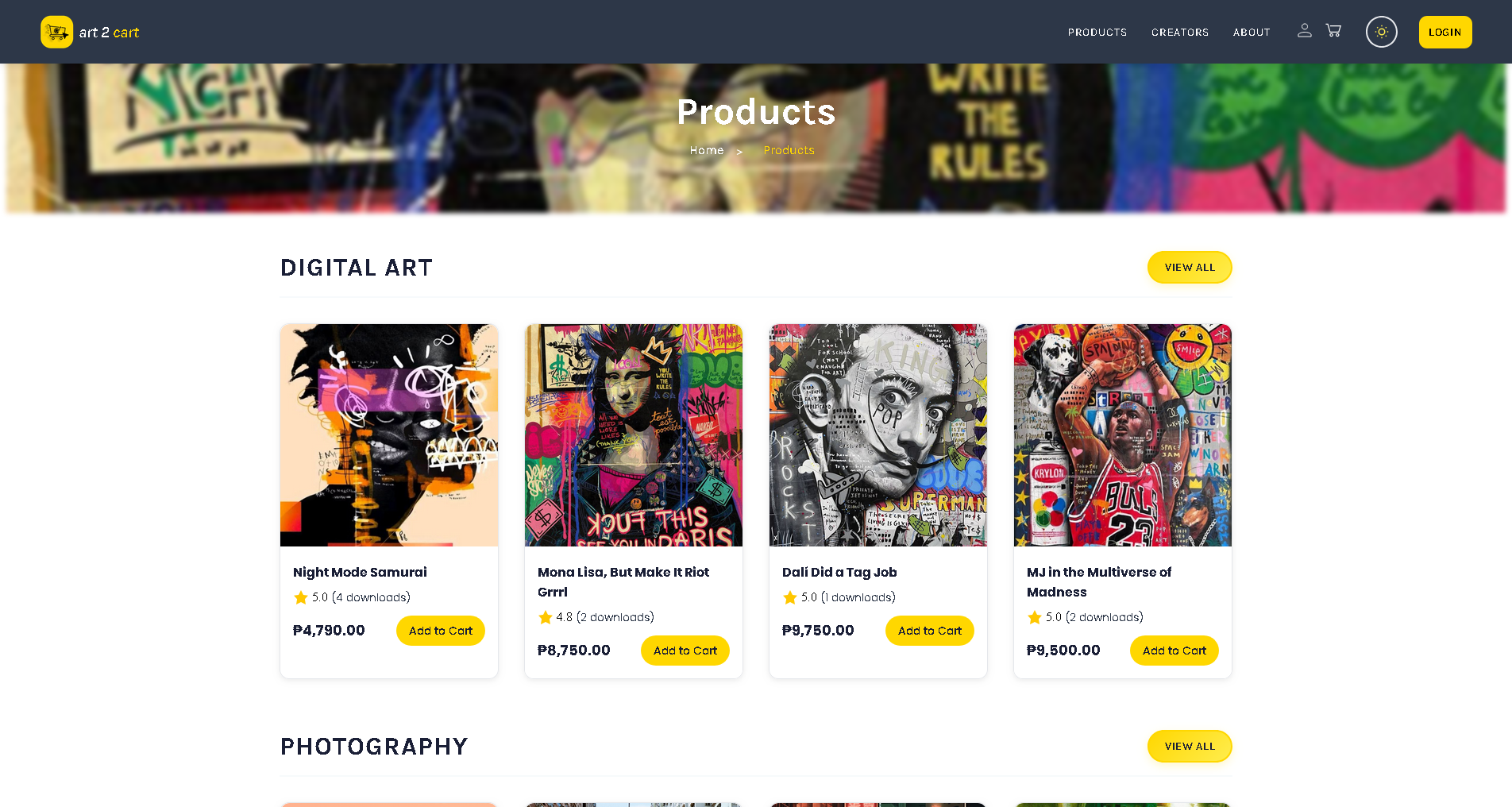 Marketplace Grid Screenshot